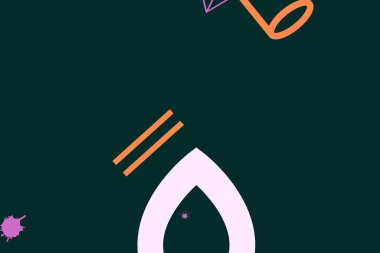 Geomerik renkli şekiller. Modern iş soyut kapak tasarımı