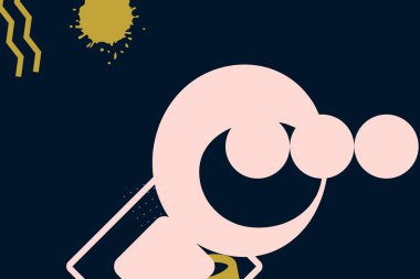 Geomerik renkli şekiller. Modern iş soyut kapak tasarımı