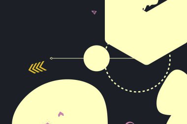 Geomerik renkli şekiller. Modern iş soyut kapak tasarımı