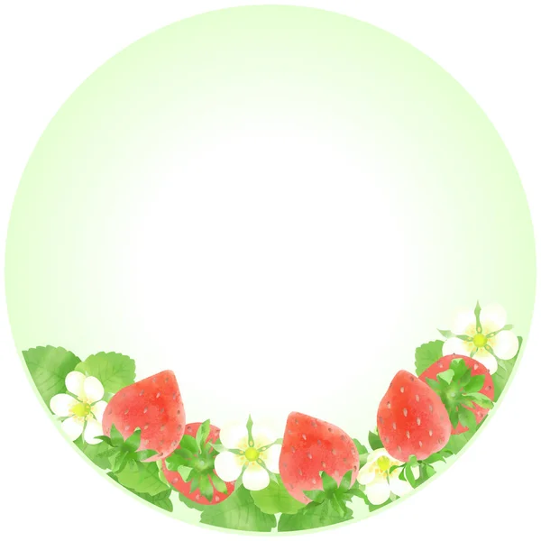 Strawberry Watercolor Material Decorative Frame Background Material — Stock Photo, Image
