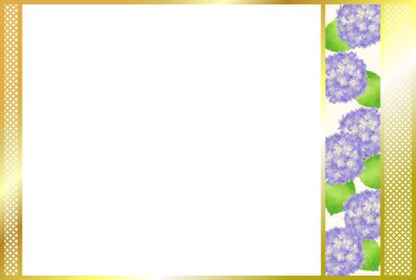 Japon stili ortanca süsleme malzemesi suluboya bir dokunuşla çizilmiş.