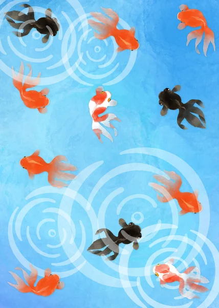 Süs balığı motifli dekoratif malzeme - arkaplan