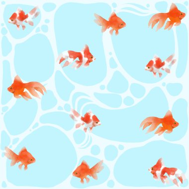 Süs balığı motifli desen materyali