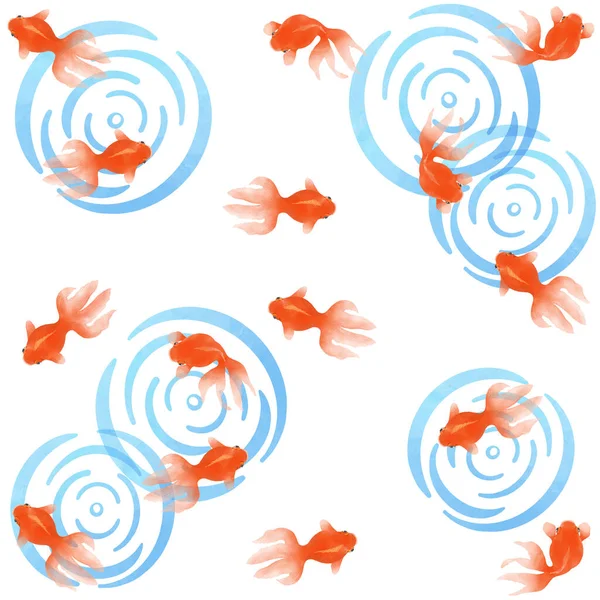 Süs balığı motifli desen materyali