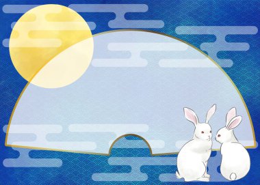 Japon tarzı dekorasyon malzemesi. Dolunaydan esinlenilmiş.