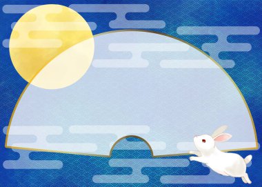 Japon tarzı dekorasyon malzemesi. Dolunaydan esinlenilmiş.