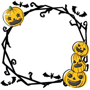 Decorative frame with the image of Halloween