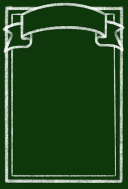 Tebeşirle çizilmiş basit el yapımı çerçeve materyali