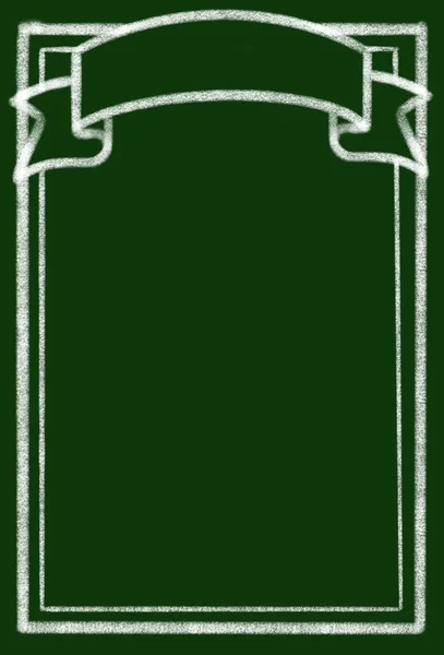 Tebeşirle çizilmiş basit el yapımı çerçeve materyali