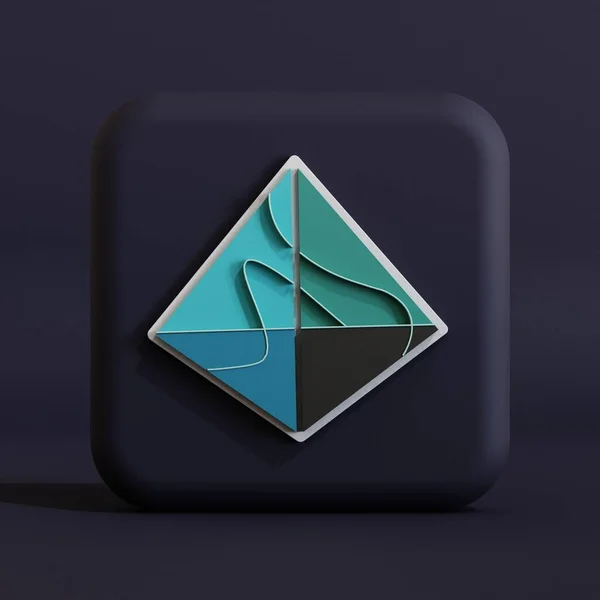 Aurora Cryptocurrency Symbol Logo Illustration — ストック写真