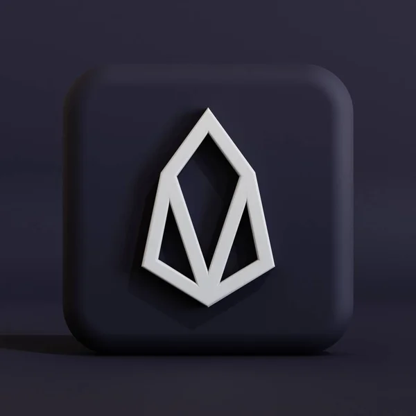 Eos Cryptocurrency Symbol Logo Illustration — Stock Fotó