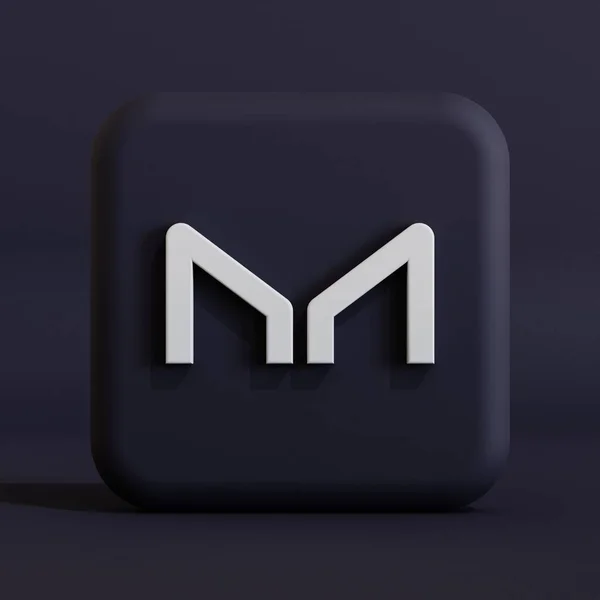 Maker Cryptocurrency Symbol Logo Illustrationmaker Cryptocurrency Symbol Logo Illustration — 스톡 사진