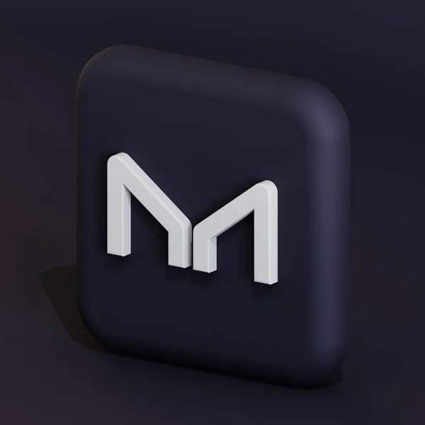 Maker Cryptocurrency Symbol Logo Illustrationmaker Cryptocurrency Symbol Logo Illustration — Foto de Stock