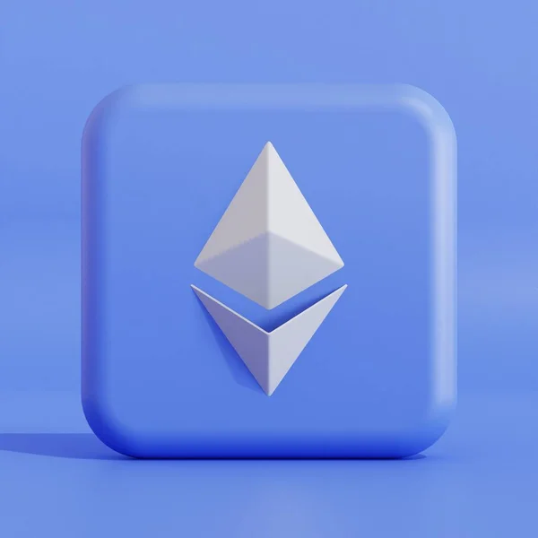 Ethereum Eth Token Cryptocurrency Symbol Logo Illustration — Φωτογραφία Αρχείου