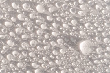 Beyaz arka planda bir sürü damla.