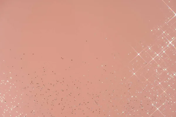 Abstract pink background with sparkles in the shape of stars. — Stock Photo, Image