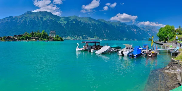 Jezioro Interlaken Szwajcaria Połowie Lata — Zdjęcie stockowe