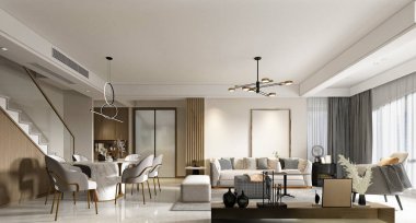 MODERN LUXURY ODASININ 3D RENDERİ
