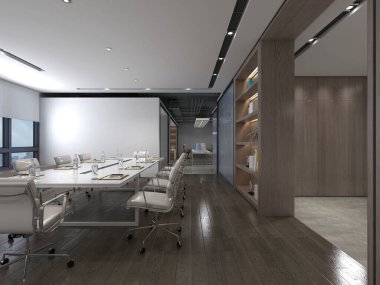 Çalışma ofisinin 3d görüntüleme alanı