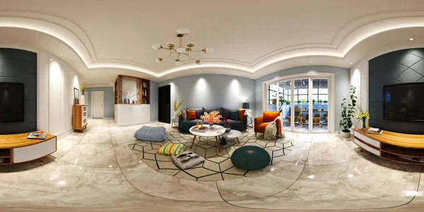 360 derece oturma odası, 3D görüntüleme