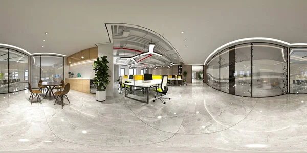 360 Grados Oficina Trabajo Render —  Fotos de Stock