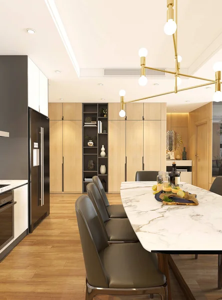 Ev oturma odasının 3D görüntüsü