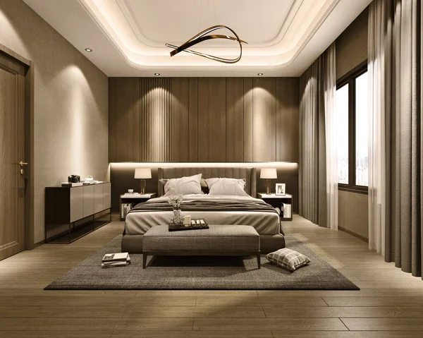 Render Luxury Bedroom — Stock Photo, Image