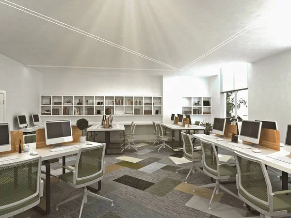 Render Study Room Home Office — Stock Photo, Image