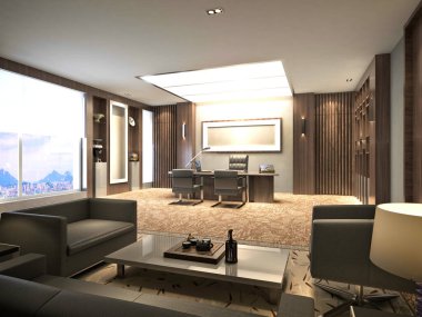 Çalışma alanı 3 boyutlu oluşturma, ofis