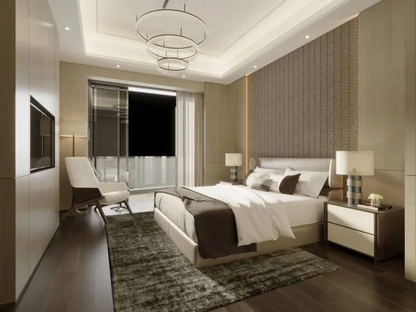 Otel odasının 3D görüntüsü