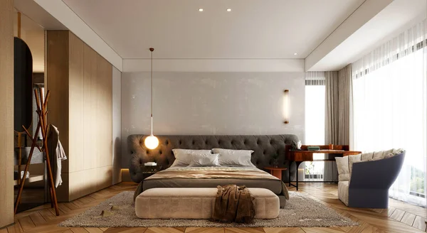 Render Luxury Hotel Room — Stock Photo, Image