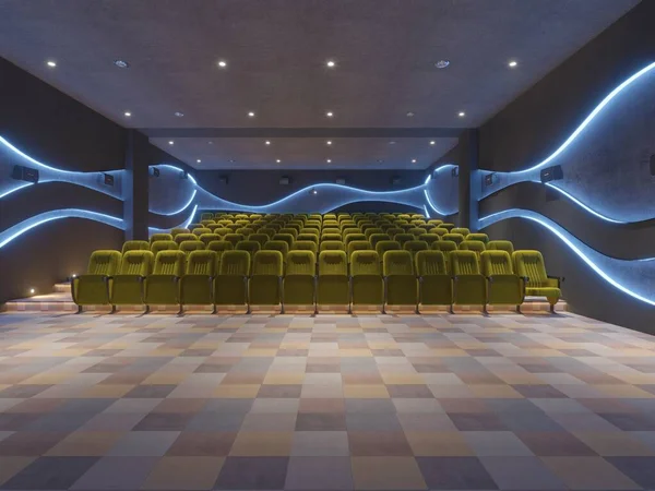 3d render of modern cinema room