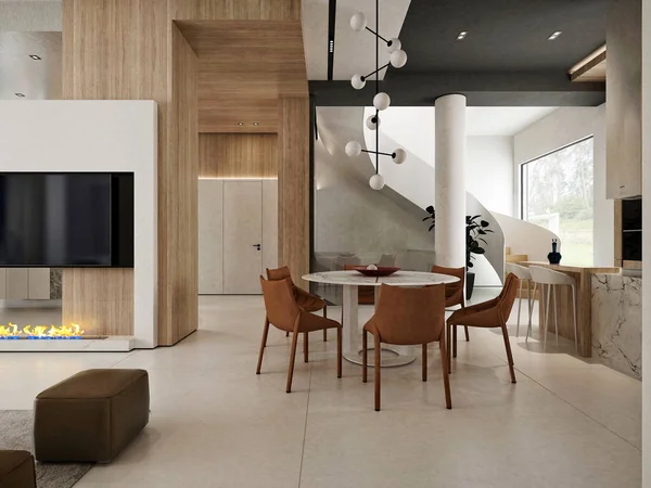 Modern Oturma Odasının Görüntüsü — Stok fotoğraf