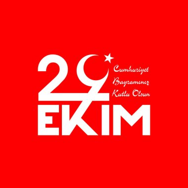 29 Ekim Cumhuriyet Günü Türkiye. 29 ekim Cumhuriyet Bayrami. Tercümesi: 29 Ekim Cumhuriyet Günü Türkiye ve Türkiye 'de Milli Gün. Kutlama cumhuriyeti, tasarım unsurları için grafik. Vektör illüstrasyonu 