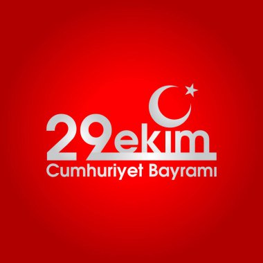 29 Ekim Cumhuriyet Günü Türkiye. 29 ekim Cumhuriyet Bayrami. Tercümesi: 29 Ekim Cumhuriyet Günü Türkiye ve Türkiye 'de Milli Gün. Kutlama cumhuriyeti, tasarım unsurları için grafik. Vektör illüstrasyonu 