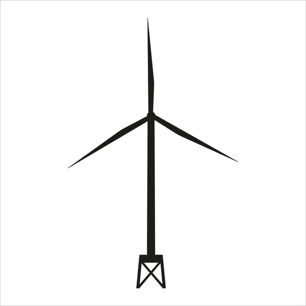 Icône éolienne offshore — Image vectorielle