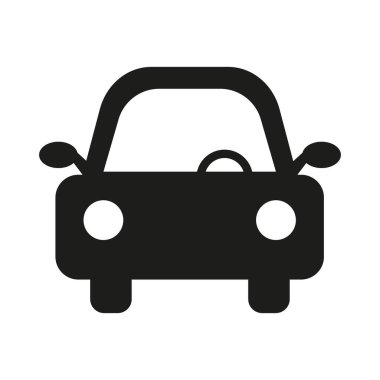 Soyut araba. İzole edilmiş ağ simgesi.