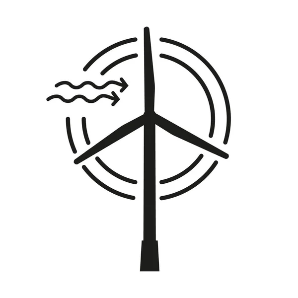 Icône éolienne. Concept d'énergie verte. — Image vectorielle