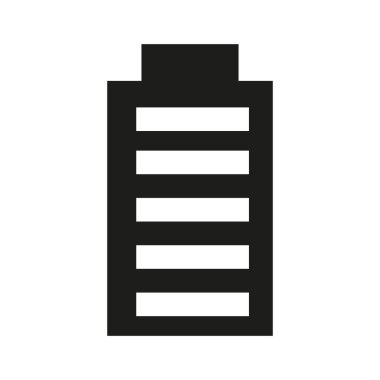 Tam batarya. İzole edilmiş ağ simgesi. Logo tasarımı.