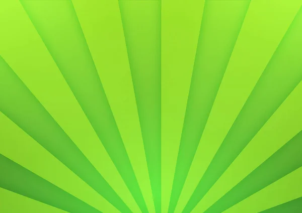 Abstract Green Background Rays Center — Stock vektor