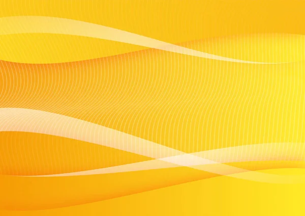 Abstract Yellow Background Light Waves — Stock vektor