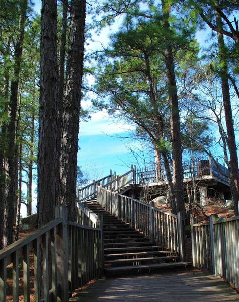 Arkansas 'a giden ahşap merdivenler.