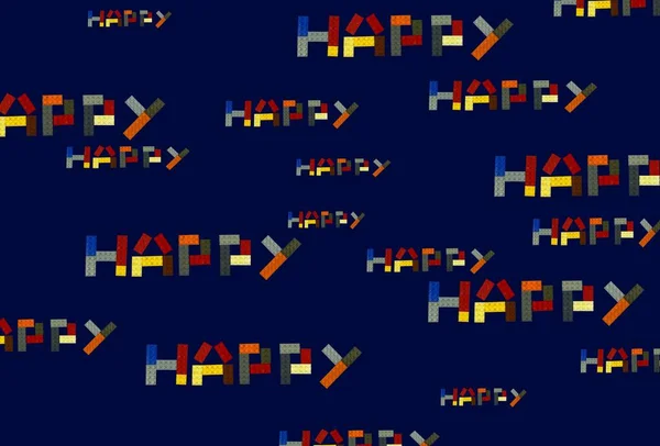 Háttér Banner Tapéta Design Happy Szó Gyerektervezőtől Különböző Szögben Kaotikus — Stock Fotó