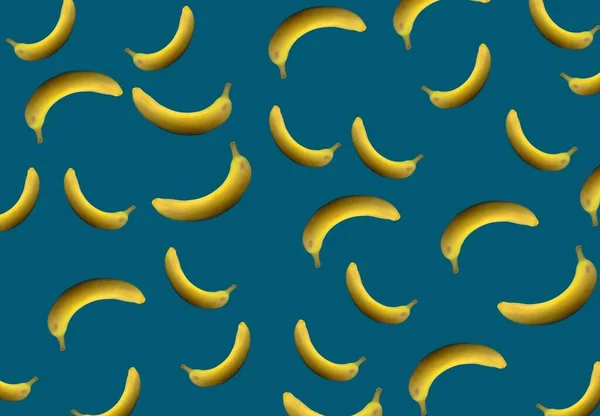 Achtergrond Banner Behang Voor Ontwerp Gele Banaan Onder Verschillende Hoeken — Stockfoto