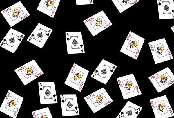 Тло Стяг Шпалери Дизайну Ace Joker Грають Карти Під Різними — стокове фото