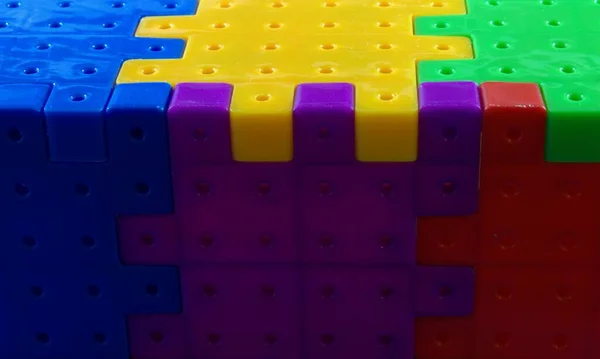 Abstract Multicolored Square Shapes Holes — Stock Photo, Image