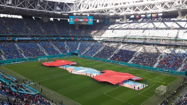 Football Match Stadium Saint Petersburg Euro 2020 — Stock Photo, Image