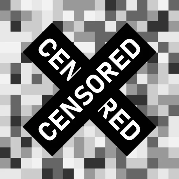 Cenzúrázott pixel jel. — Stock Vector