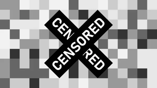 Цензурный пиксельный знак. — стоковый вектор