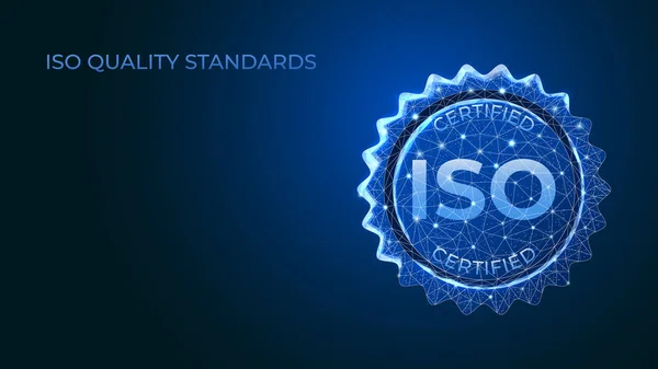 Сертификация качества ISO. — стоковый вектор